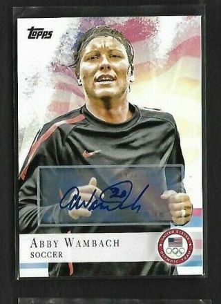 2012 Topps Abby Wambach Autograph Auto Usa Olympic Soccer Sp 93