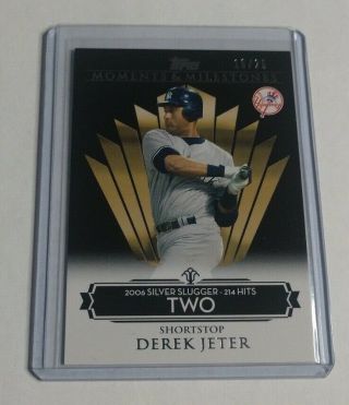 R15,  129 - Derek Jeter - 2008 Topps Moments & Milestones - 57 - Black - 16/25 -