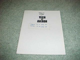 1991 Louisiana Tech Bulldogs V Akron Zips Football Program Autographed