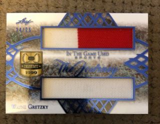 2019 Leaf In The Game Wayne Gretzky Dual Jersey Patch D 24/25