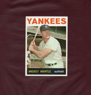 1964 Topps Mickey Mantle Baseball Card 50 Phenomenal Card No Creases Wow