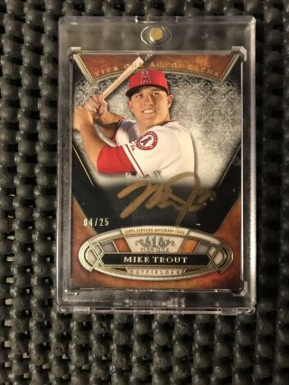2015 Topps Tier One Mike Trout Angels Bronze Ink AUTO /25 2