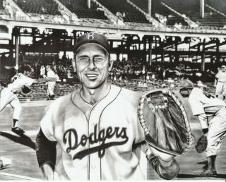 Jackie Robinson,  Gil Hodges,  Steve Garvey 8x10 Art Print Dodgers