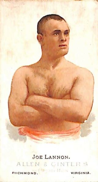 1887 Allen And Ginter N28 Joe Lannon Boxing Card_boxer_pugilist_good