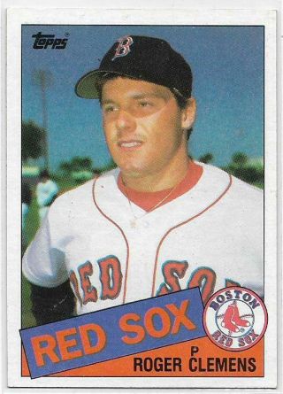 1985 Topps Roger Clemens Rookie Card 181 Nm Boston Red Sox Actual Rc