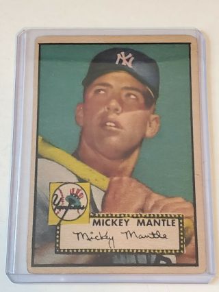 1952 Mickey Mantle York Yankees 311 Baseball Card