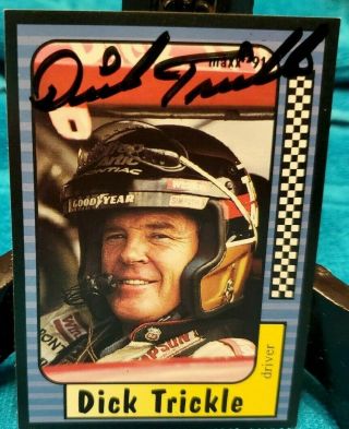 Dick Trickle Nascar Hand Signed Autograph 1991 Maxx Racing Card