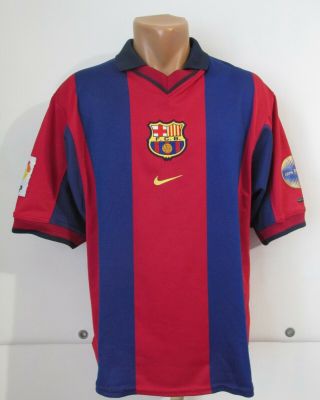 Barcelona 2000/2001 Home Football Shirt Soccer Jersey Camiseta Nike Barca Fcb M