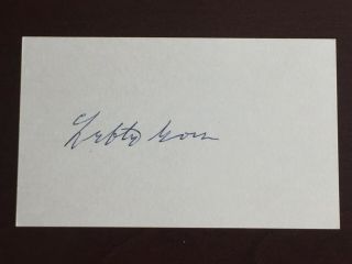 Hofer Lefty Grove Autographed 3x5 Index Card Philadelphia A 