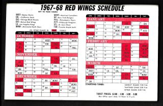1967 - 68 DETROIT RED WINGS Media Guide GORDIE HOWE Ex - Mt 2
