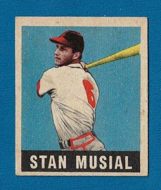 1949 Leaf 4 Stan Musial,  Rookie Card St.  Louis Cardinals H.  O.  F.  Vg,