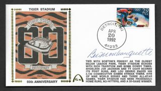 Bill Monbouquette Tiger Stadium Signed Gateway Stamp Envelope Detroit Postmark