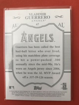 2009 TOPPS STERLING 01/50 SSP 1/1 Vladimir Guerrero Angels Expos 2004 AL MVP 2