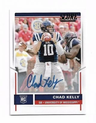 2017 Score Sp Chad Kelly Auto Rookie Rc Ole Miss Invest Rare