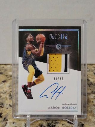 2018 - 19 Panini Noir Aaron Holiday Rpa Pacers 92/99 Rookie