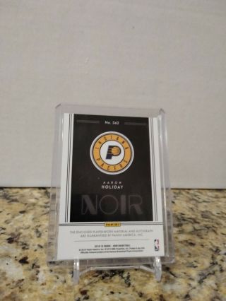 2018 - 19 Panini Noir Aaron Holiday RPA Pacers 92/99 rookie 4