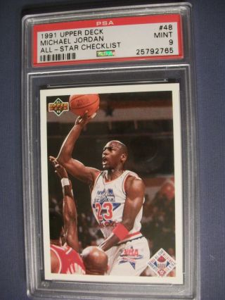 Michael Jordan 1991 - 92 Upper Deck 48 Psa 9 Bulls