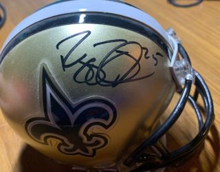 Reggie Bush Signed Auto Autographed Orleans Saints Mini Helmet Psa Duel
