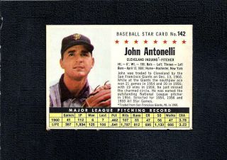 1961 Post Set Break 142 John Antonelli - - Company - - Perforated - - Giants - Ex/mt/nr/mt