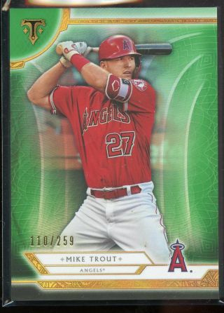Mike Trout 2018 Topps Triple Threads Green Angels 110/259