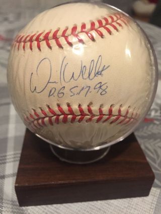 David Wells Perfect Game May 17,  1998 Signed Major League Baseball Beckett 5