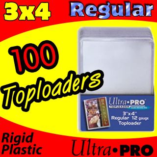 100 Ultra Pro 3 " X 4 " Sports Card Toploaders 81222 - 100