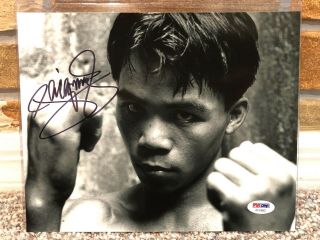Manny Pacquiao Signed Auto 8 X 10 Boxing Photo Young Manny Psa Mayweather 308
