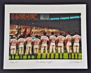 Cincinnati Reds " The Great Eight " 7x9 " Photo Print - All 8 The Big Red Machine