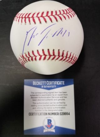 Jose Ramirez Cleveland Indians Signed Autographed Mlb Baseball Bas Beckett