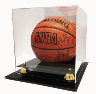 Deluxe Uv Protected Full Size Basketball Display Case W/ Mirror Back