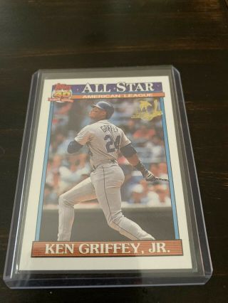 Ken Griffey Jr 1991 Topps Desert Shield Card Baseball Ssp Gold Foil 392