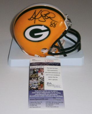 Packers Keith Jackson Signed Mini Helmet W/ 88 Jsa Auto Autographed Green B