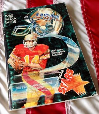 Usfl 1985 Baltimore Stars Only Year Media Guide United States Football League