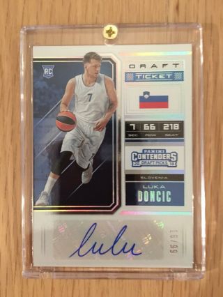 2018 Panini Contenders Luka Doncic Draft Ticket Auto / 99 Roy,  Mint?