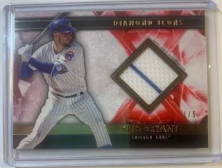 2019 Topps Diamond Icons Kris Bryant Game Pinstripe Relic 1/5 Red Ssp Cubs