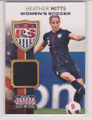 2012 Panini Americana Heather Mitts Relic Card /199 Usa Soccer Great