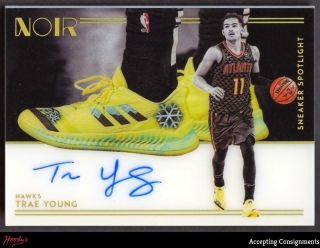 2018 - 19 Noir Sneaker Spotlight Autographs Trae Young Autograph Auto Rc 84/99