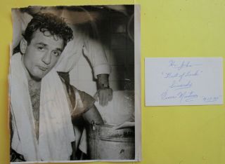 Boxing: Vince Martinez Autographed Card,  Press Photo 1950 
