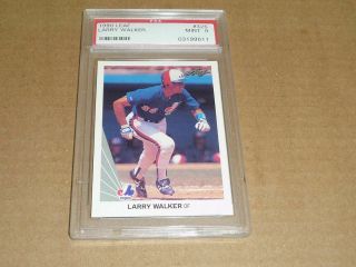 1990 90 Leaf Larry Walker Rc/rookie Expos Rockies 325 Psa 9