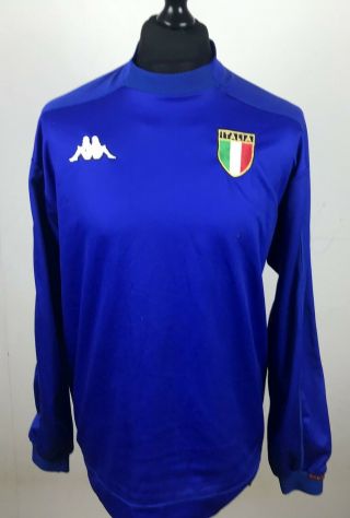 Italy Kappa Gara Football Shirt Home 1999/00 Soccer Jersey Long Sleeve Mens Sz L