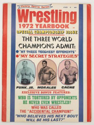 Wrestling 1972 Yearbook 2 Victory Sports Series Special Championship Issue