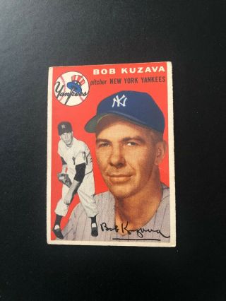 1954 Topps Baseball Card 230 Bob Kuzava Yankees Ex,
