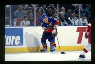 Brett Hull St Louis Blues Nhl Hockey 35mm Color Slide (file - 00506)