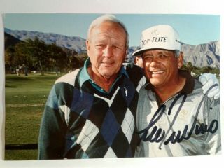 Lee Trevino Authentic Hand Signed Autograph 4x6 Photo With Arnold Palmer