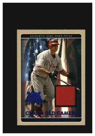2005 Fleer National Pastime Jim Thome Game Worn Jersey 18/25 Grand Old Gamers