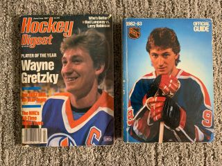 16 Different Wayne Gretzky Magazines From 1981 - 1999 1982/83 Media Guide