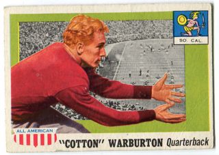 Cotton Warburton 1955 Topps All American 81 Usc Ex 9341