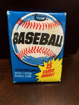 1980 Topps Baseball Card Wax Pack (1)