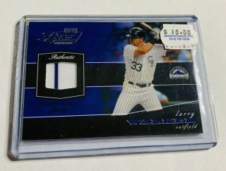 R9538 - Larry Walker - 2002 Piece Of The Game - Jersey - Rockies -