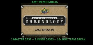 York Rangers 2018/19 18/19 Ud Chronology Master Case Break 3 16x Boxes